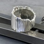 bark ring - size 5.75 - Argentium silver - Image 3