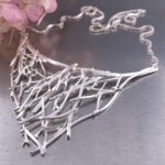 twig collar - Argentium silver - large necklace