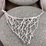 twig collar - Argentium silver - large necklace - Image 2