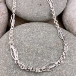 twig necklace  - Argentium silver link chain - Image 2