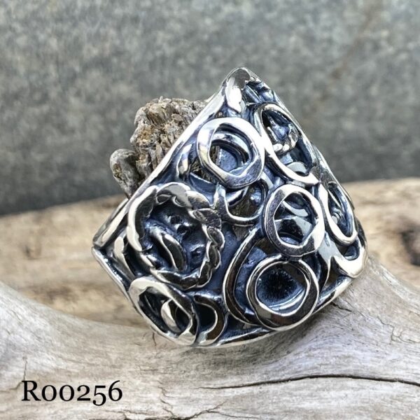 pebbles rings - Argentium silver - antique finish - Image 9