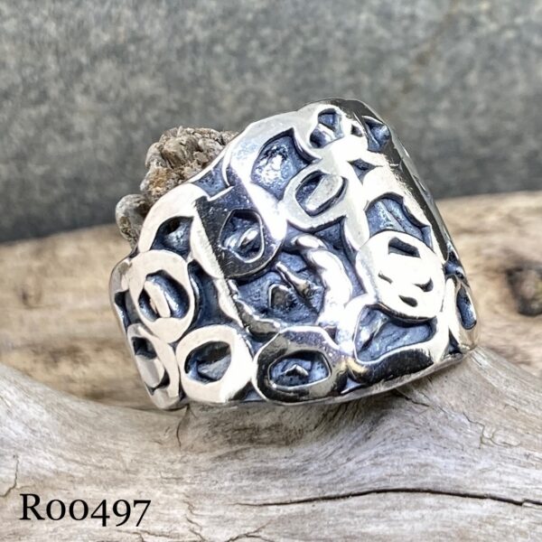 pebbles rings - Argentium silver - antique finish - Image 6