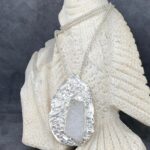 quartz pendant - Argentium silver rapids - Image 2