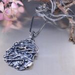rapids pendant - Argentium silver - antique - Image 2