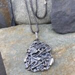 rapids pendant - Argentium silver - antique - Image 3