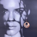 copper, Argentium silver - round earrings - Image 2