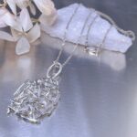 twig abstract pendant - Argentium silver
