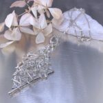 twig diamond shape pendant - Argentium silver - Image 3