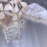 twig abstract pendant - Argentium silver