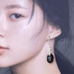 smoky quartz earrings - twig cap - Argentium silver - 23 carat - Image 2