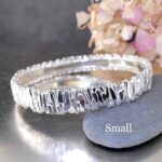 bark bangle - Argentium silver bracelet - small