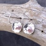 pearl (pink) earrings - blossoms - Argentium silver - Image 4
