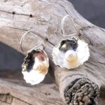 pearl earrings - blossoms - Argentium silver - Image 3