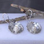pearl earrings - blossoms - Argentium silver - Image 2