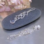 quartz earrings - twigs - Argentium silver - Image 3