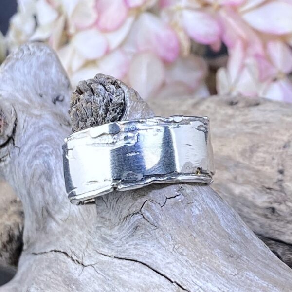 river ring - size 9 - Argentium silver