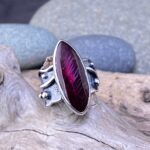 ruby ring - size 6.75 - Argentium waves - 10.23 carat - Image 3