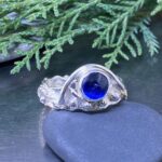 kyanite ring – size 9.5 – Argentium silver waves – 1.2 carat - Image 5