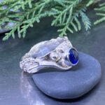 kyanite ring – size 9.5 – Argentium silver waves – 1.2 carat - Image 3