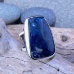 pietersite ring – size 8.5 – Argentium silver double-band - Image 4