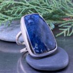 pietersite ring – size 8.5 – Argentium silver double-band