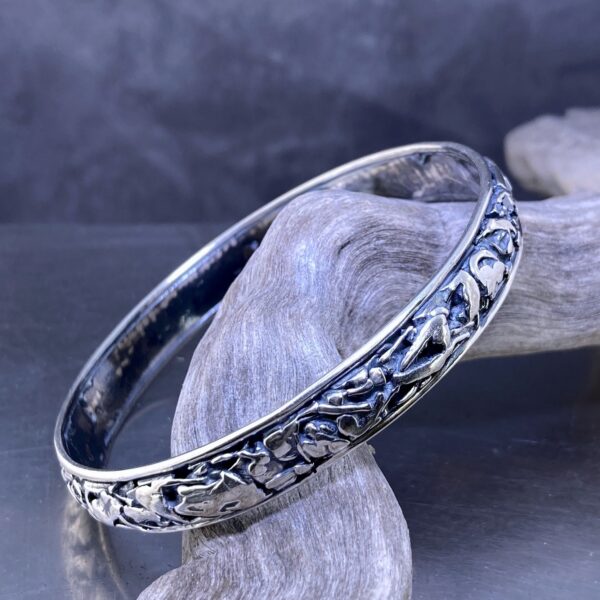 rapids bangle - Argentium silver - small